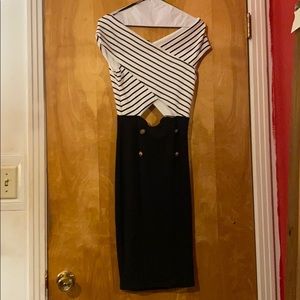 Black and white Stripped Dress